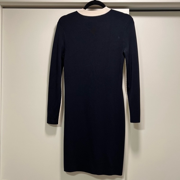 RAG & BONE Mixed Fabric Knit Sweater dress, Cream & Black, M - Picture 5 of 7